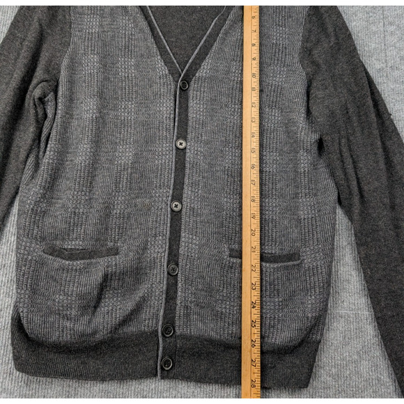Jos A Banks Cardigan Mens XL Wool Preppy Color Block Staple 1905 Check Grandpa - Picture 5 of 6